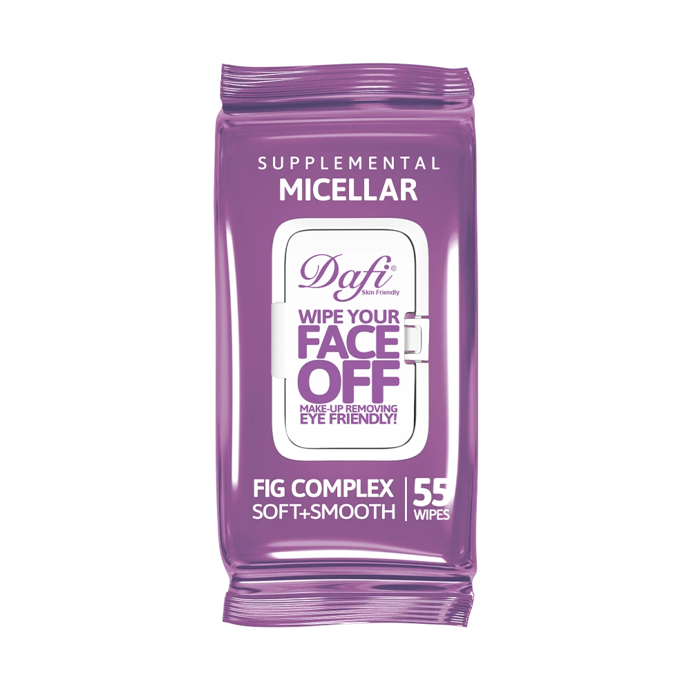  دستمال مرطوب پاک کننده آرایش درب دار دافی (مدل میسلار) بسته ۵۵ عددی - Image 1